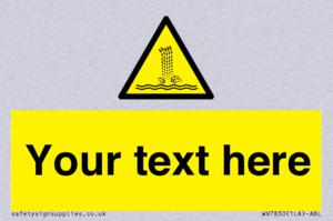 Custom warning artificial waterfall